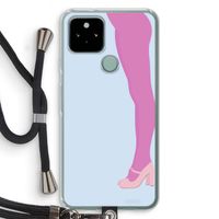 Pink panty: Pixel 5 Transparant Hoesje met koord