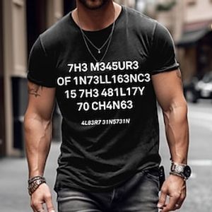 Voor heren T-shirt verontruste t-shirt Grafisch Brief Strakke ronde hals Kleding 3D-afdrukken Buiten Dagelijks Korte mouw Afdrukken Vintage Modieus Ontwerper Lightinthebox