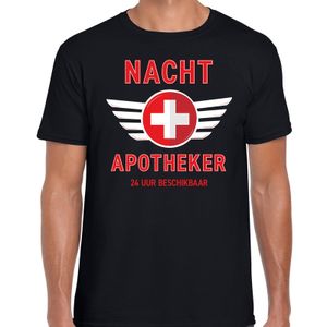 Drugs nacht apotheker 24 uur beschikbaar carnaval verkleed shirt zwart voor heren 2XL  -