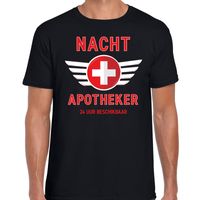 Drugs nacht apotheker 24 uur beschikbaar carnaval verkleed shirt zwart voor heren 2XL  - - thumbnail