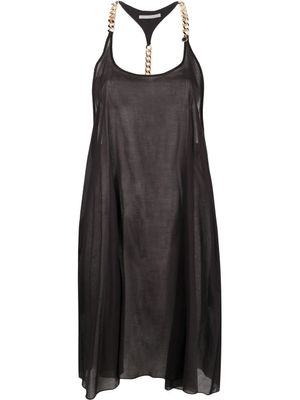 Stella McCartney robe mi-longue à encolure ronde - Noir