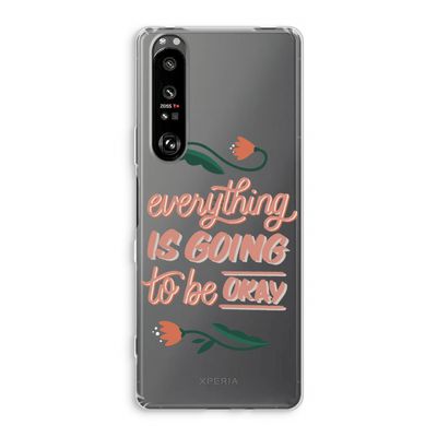Optimistic flower girl: Sony Xperia 1 III Transparant Hoesje