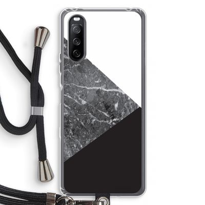 Combinatie marmer: Sony Sony Xperia 10 III Transparant Hoesje met koord