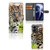 OnePlus Nord 2T | Telefoonhoesje | Met pasjeshouder | Baby Luipaard