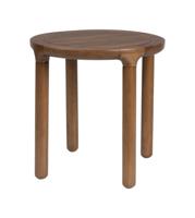 Zuiver Ronde Bijzettafel 'Storm' Eikenhout, 45cm, kleur Walnoot