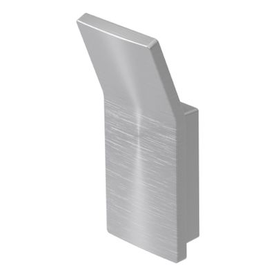 Handdoek haak Aline | Wandmontage | 8.7 cm | Enkel haaks | Aluminium geborsteld