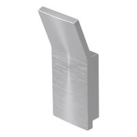 Handdoek haak Aline | Wandmontage | 8.7 cm | Enkel haaks | Aluminium geborsteld