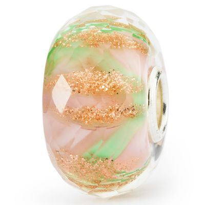 Trollbeads TGLBE-30082 Kraal Bloembed zilver-glas