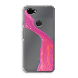 Paarse stroom: Google Pixel 3a Transparant Hoesje