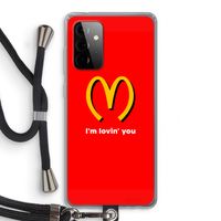 I'm lovin' you: Samsung Galaxy A72 5G Transparant Hoesje met koord
