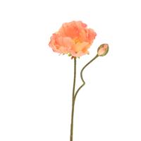 Kunst Klaproos 74cm Zalm