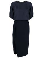 Nº21 crystal-embellished panelled midi dress - Bleu - thumbnail