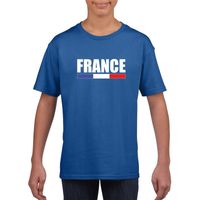 Franse supporter t-shirt blauw voor kinderen XL (158-164)  - - thumbnail