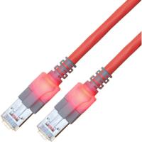 EasyLan S/FTP DualBoot LED Kabel Cat.6 (Class E), LSOH, rood, 1 m