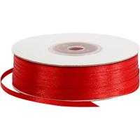 Creativ Company Satijnlint, b: 3 mm, rood, 100 m/ 1 rol