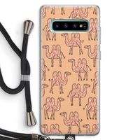 Kameel: Samsung Galaxy S10 Plus Transparant Hoesje met koord