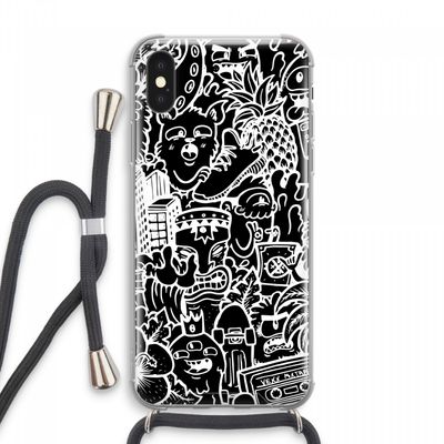 Vexx Black Mixtape: iPhone XS Max Transparant Hoesje met koord