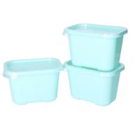 Vershoudbakjes nestbaar - BPA vrij - meal prep - 3x stuks van 1 liter - mintgroen