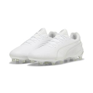 PUMA King Ultimate Gras / Kunstgras Voetbalschoenen (MG) Wit Zilver