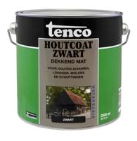 Houtcoat waterbasis zwart 2,5l verf/beits - Tenco