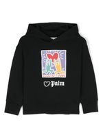 Palm Angels Kids x Keith Haring hoodie en coton - Noir