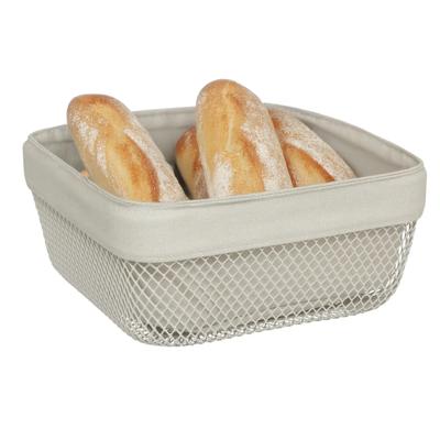 5Five Broodmandje Bistro plus - metaal/stof - beige - 25 x 11 cm