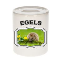 Dieren egel spaarpot - hedgehogs/ egels spaarpotten kinderen 9 cm - thumbnail