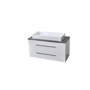 Onderkast Sanicare Q16 97,9x44,4 cm Twee Lades Antraciet Sanicare