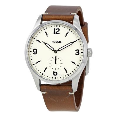 Horlogeband Fossil FS5257 Leder Bruin 24mm