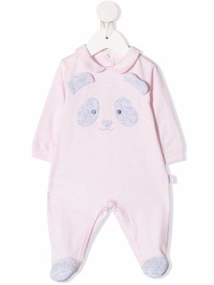 Il Gufo pyjama Panda à détail de patch - Rose