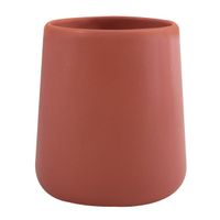 Badkamer drinkbeker/tandenborstelhouder Malmo - Keramiek - terracotta - 8 x 10 cm