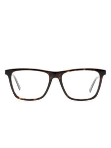 Zegna tortoiseshell-effect square-frame glasses - Marron