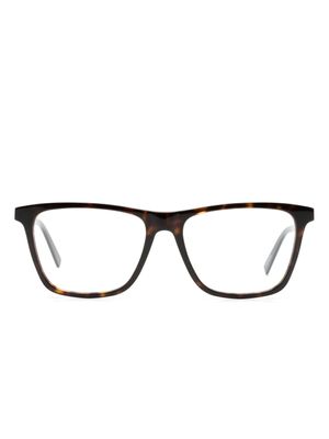 Zegna lunettes de vue à effet écailles de tortue - Marron
