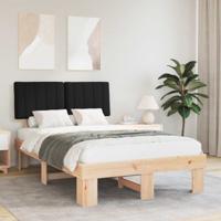 Bedframe met Gevoerd Hoofdgedeelte Zwart 120 x 190 cm