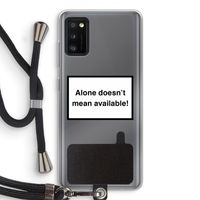 Alone: Samsung Galaxy A41 Transparant Hoesje met koord