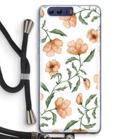 Peachy flowers: Honor 9 Transparant Hoesje met koord