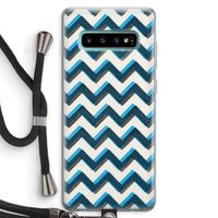 Onderbroken lijn: Samsung Galaxy S10 Plus Transparant Hoesje met koord