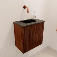 Toiletmeubel Mondiaz Joya Dlux | 40 cm | Meubelkleur Ruby | Faye wastafel Lava Wasbak Midden | Zonder kraangat(en)