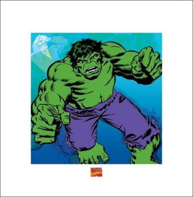 Kunstdruk Hulk Marvel Comics 40x40cm
