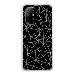 Geometrische lijnen wit: Oppo A95 5G Transparant Hoesje