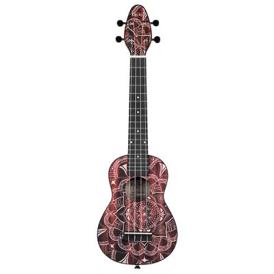 Ortega Keiki K2SS-RKC Soprano Size Ukulele Red Kaleidoscope sopraan ukelele set