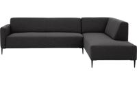 Goossens Bank Key West grijs, stof, 3-zits, modern design met ligelement rechts