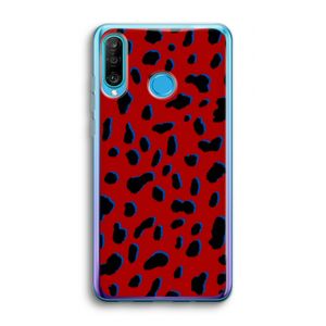 Red Leopard: Huawei P30 Lite Transparant Hoesje