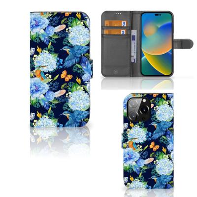 Telefoonhoesje | Met pasjeshouder | voor iPhone 14 Pro Max IJsvogel