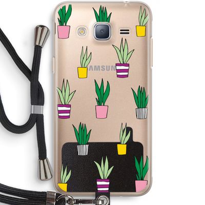 Sanseveria: Samsung Galaxy J3 (2016) Transparant Hoesje met koord