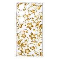 Samsung Galaxy S24 Ultra TPU Case Gouden Bloemen - thumbnail