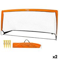 Voetbaldoel Aktive 200 x 100 x 100 cm (2 Stuks) Voetbaldoel Aktive 200 x 100 x 100 cm (2 Stuks)