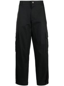 Moschino pantalon ample à logo brodé - Noir