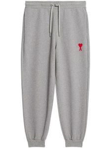 AMI Paris pantalon de jogging à logo brodé - Gris