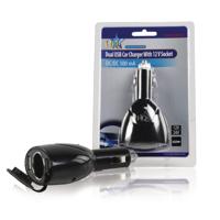 HQ p. sup. usb202 dubbele usb autolader met 12 v aansluiting